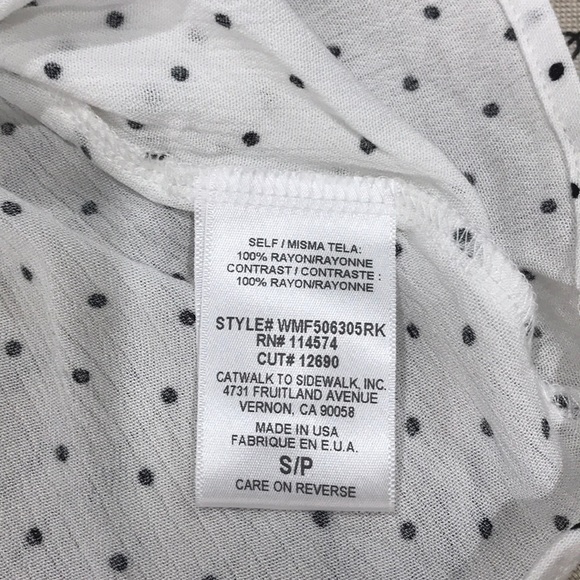 🎁 Ro&De Polkadot One Shoulder Ruffle Blouse - Picture 5 of 6